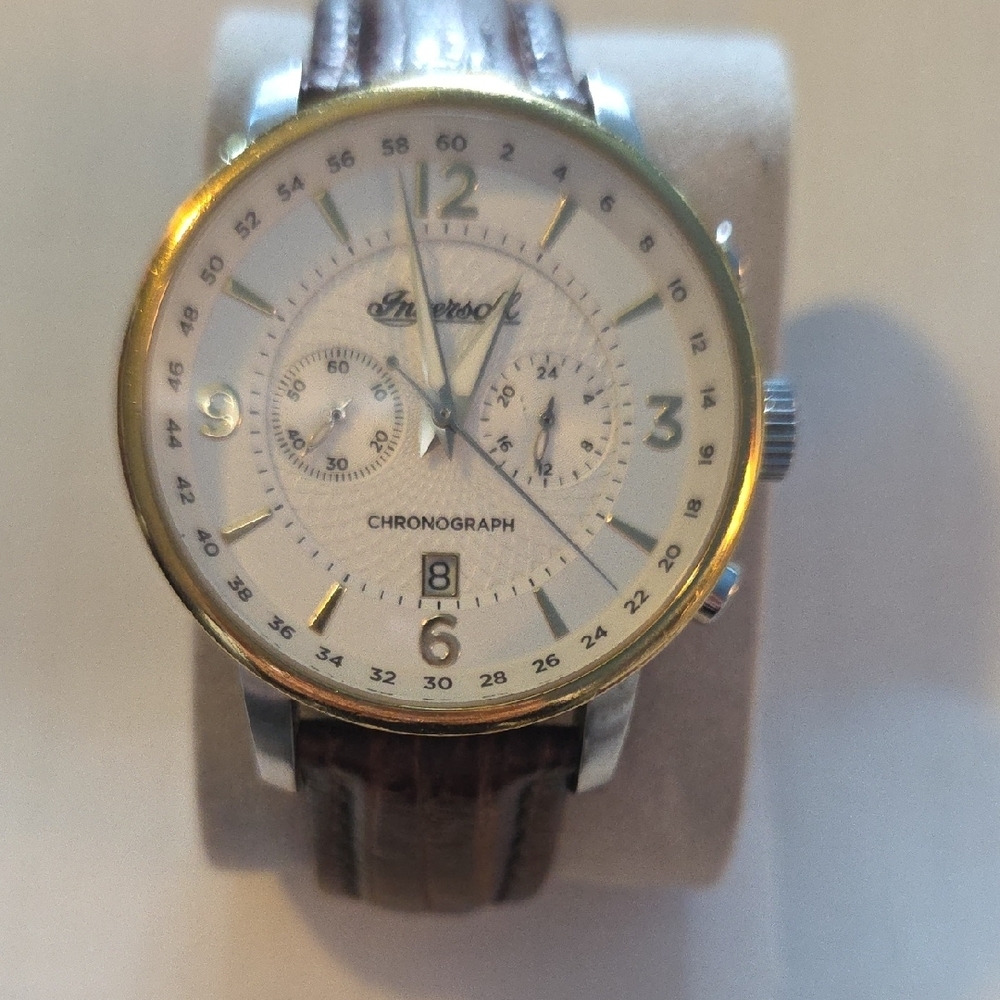 Ingersoll Brown and Gold Chronograph Watch